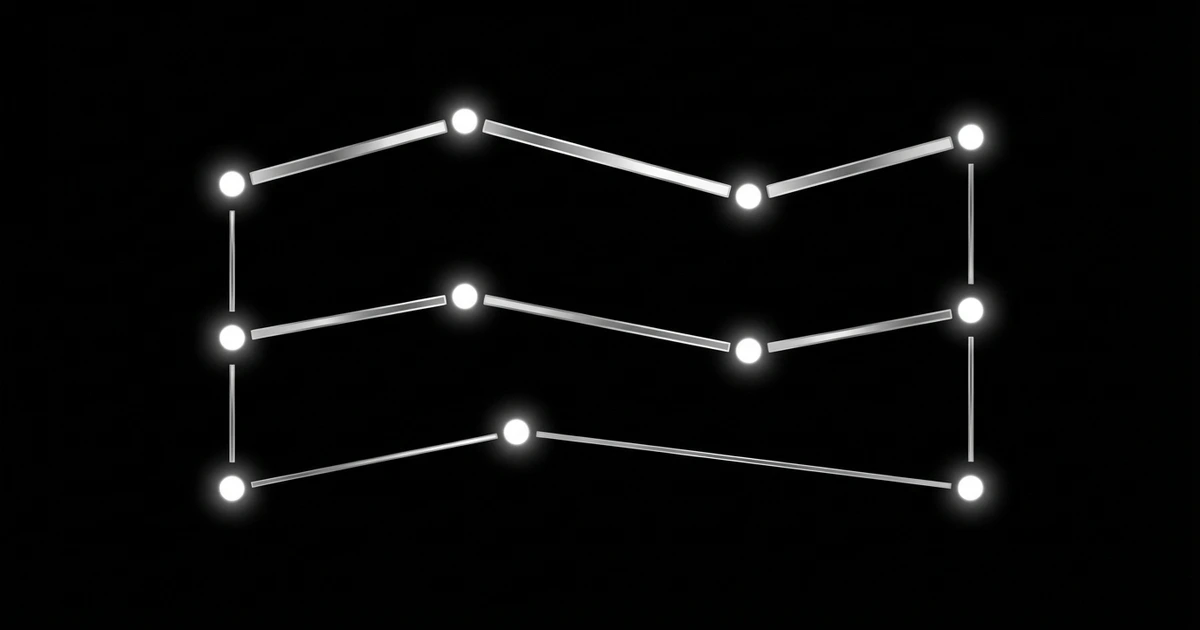 Layered horizontal star bands representing system infrastructure layers