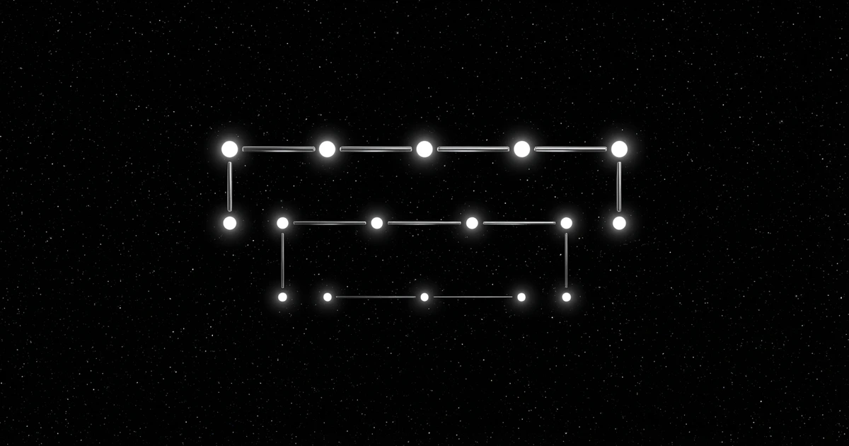 Layered horizontal star bands representing system infrastructure layers