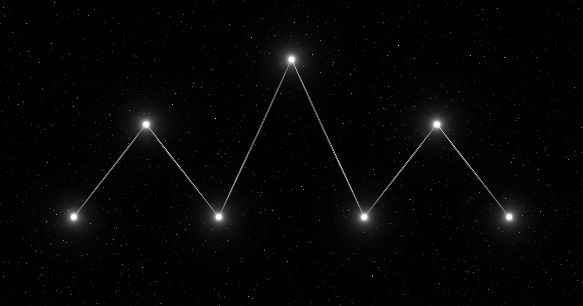 Stars arranged in wave pattern representing monitoring pulse