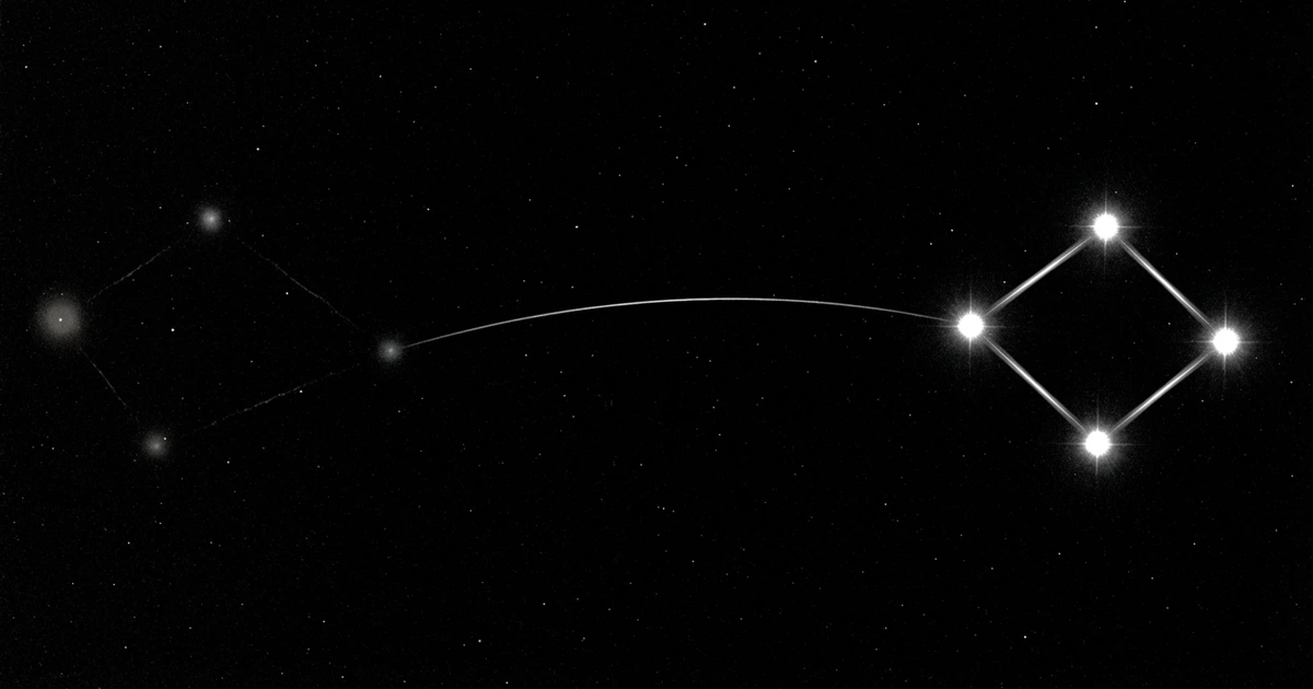 Dim star cluster reigniting with bright silver lines representing recovery